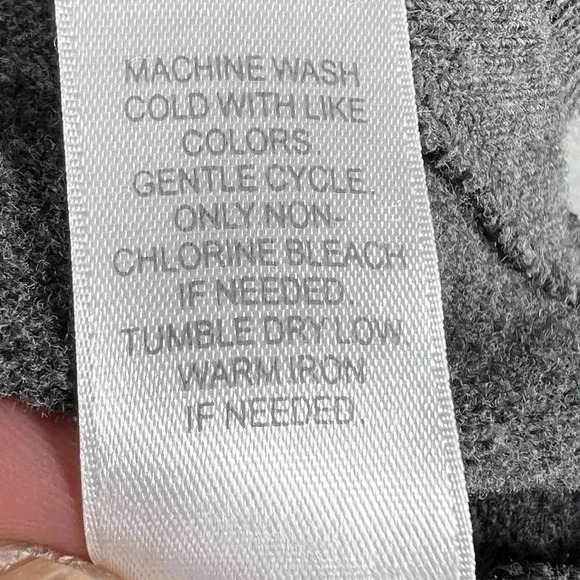 J Jill PURE JILL Womens L RELAXED KNIT 147021 Dark Charcoal Heather PONCHO Tunic - Picture 11 of 13